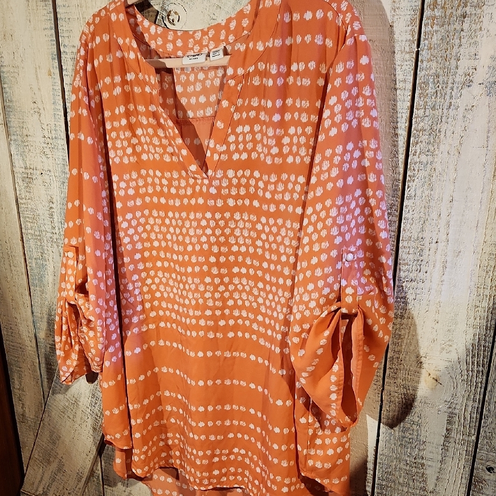 Cato Terracotta Dot Blouse